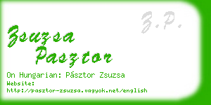 zsuzsa pasztor business card